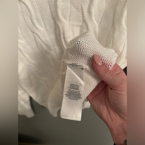 Polo by Ralph Lauren White Cable Knit Sweater - Picture 5 of 8